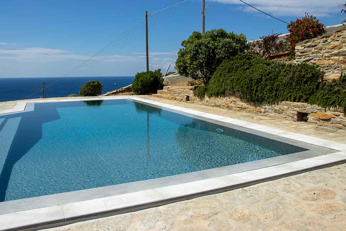 Pool renovation in Kea island